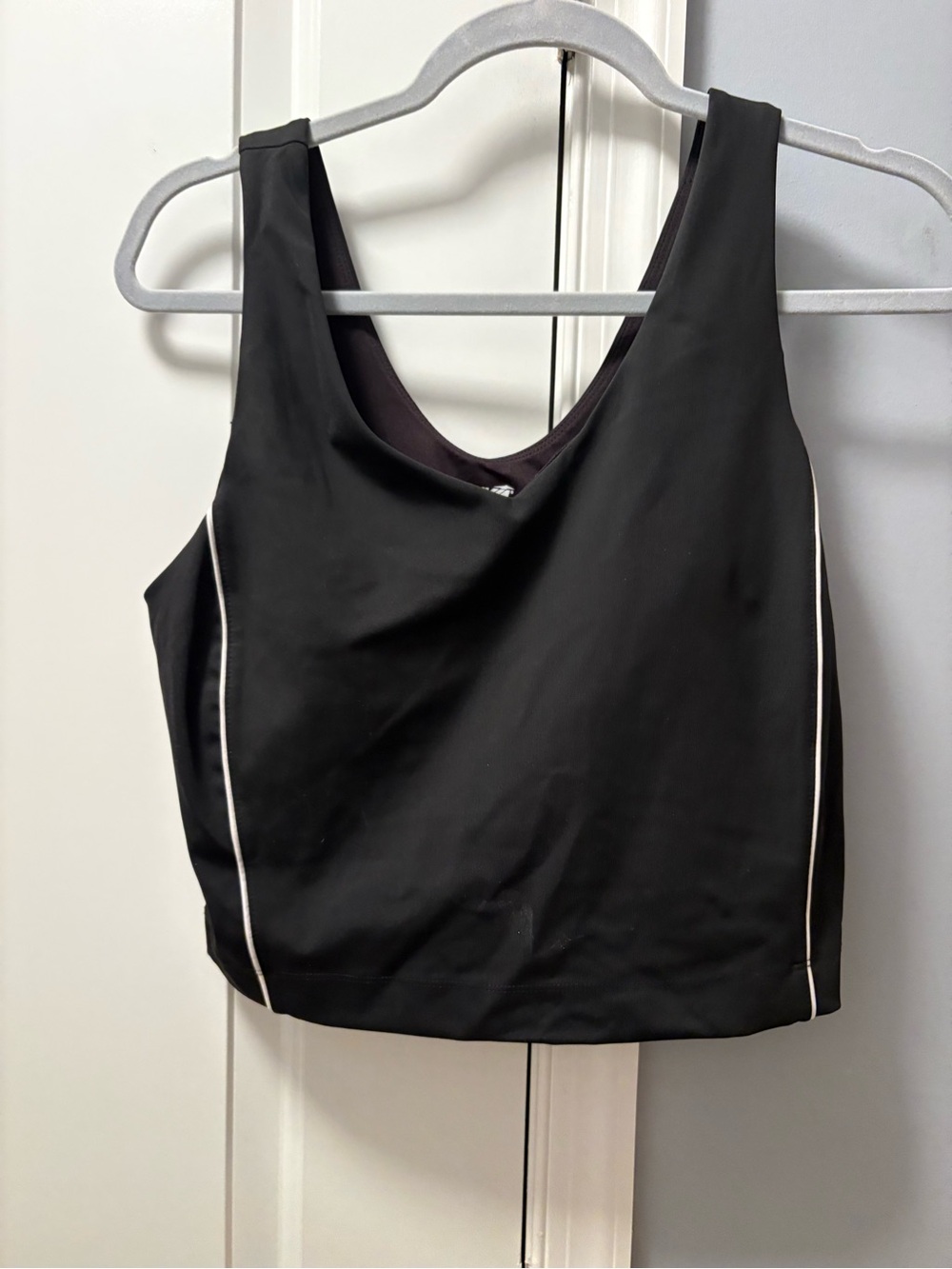 Avia Black Athletic Tank Top Built In Shelf Bra Size L 12-14